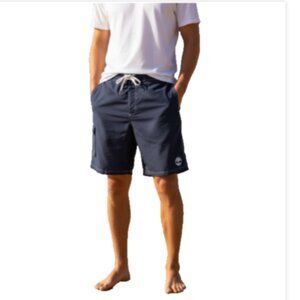 Men’s Timberland Swim Trunks XXL Navy Mesh Lined Cargo Pocket Board Shorts